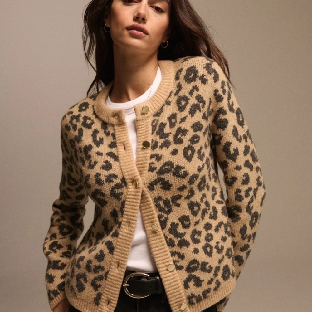 Abercrombie & Leopard Cardigan